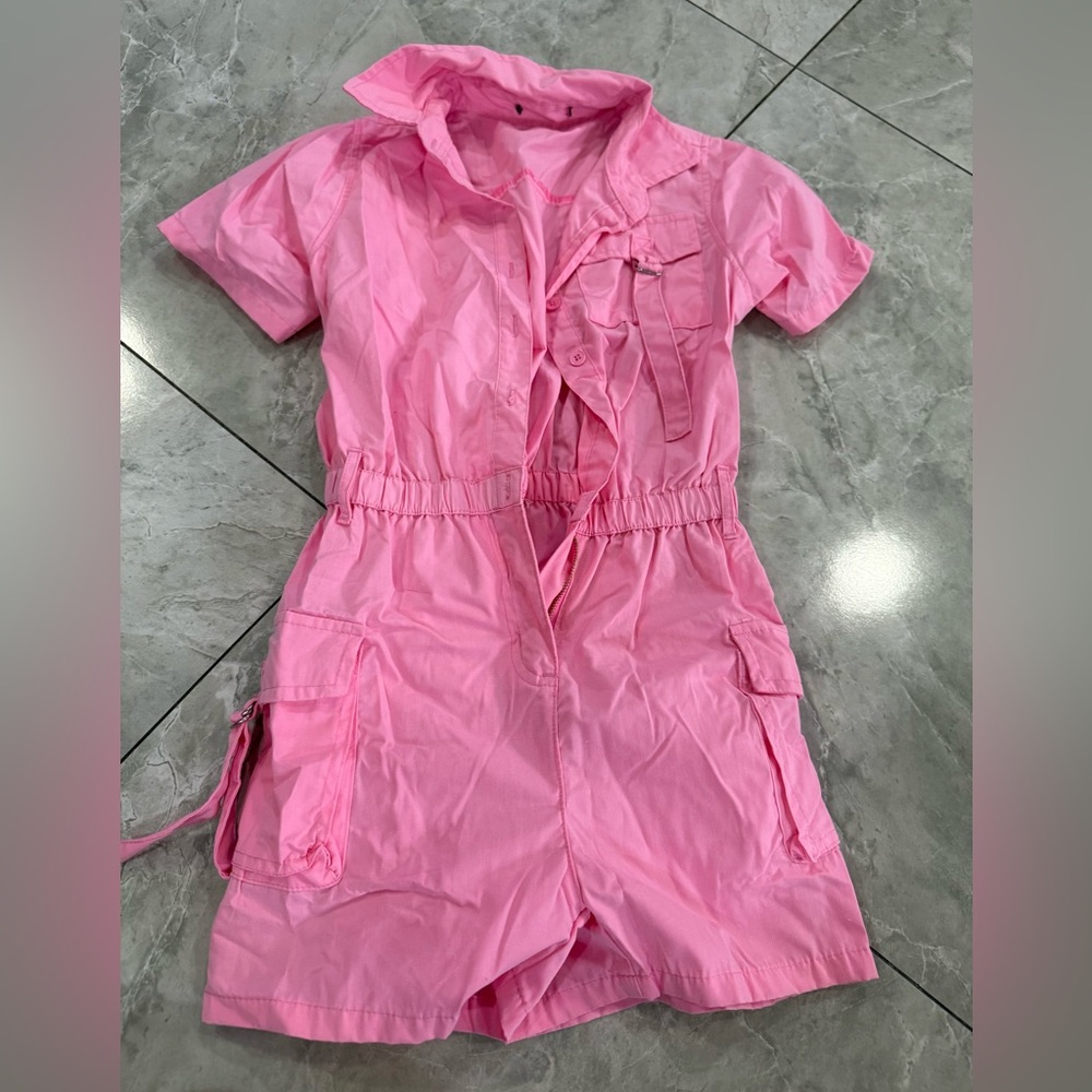Girls Barbie Pink Jumpsuit